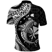 Aloha Hawaii Hammerhead Shark Polo Shirt Black Kakau and Polynesian Tattoo LT03 - Polynesian Pride