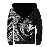 Aloha Hawaii Hammerhead Shark Sherpa Hoodie Black Kakau and Polynesian Tattoo LT03 - Polynesian Pride