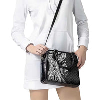 Aloha Hawaii Hammerhead Shark Shoulder Handbag Black Kakau and Polynesian Tattoo LT03