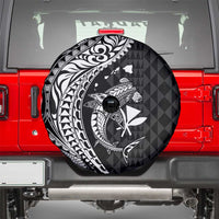 Aloha Hawaii Hammerhead Shark Spare Tire Cover Black Kakau and Polynesian Tattoo LT03 - Polynesian Pride