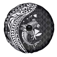 Aloha Hawaii Hammerhead Shark Spare Tire Cover Black Kakau and Polynesian Tattoo LT03 - Polynesian Pride