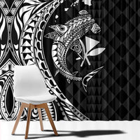 Aloha Hawaii Hammerhead Shark Window Curtain Black Kakau and Polynesian Tattoo LT03 - Polynesian Pride