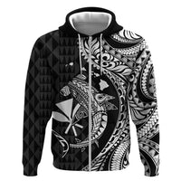 Aloha Hawaii Hammerhead Shark Zip Hoodie Black Kakau and Polynesian Tattoo LT03 Zip Hoodie Black - Polynesian Pride