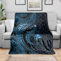 Aloha Hawaii Hammerhead Shark Blanket Blue Kakau and Polynesian Tattoo LT03 - Polynesian Pride