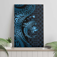 Aloha Hawaii Hammerhead Shark Canvas Wall Art Blue Kakau and Polynesian Tattoo LT03 - Polynesian Pride
