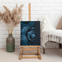 Aloha Hawaii Hammerhead Shark Canvas Wall Art Blue Kakau and Polynesian Tattoo LT03 - Polynesian Pride