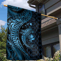 Aloha Hawaii Hammerhead Shark Garden Flag Blue Kakau and Polynesian Tattoo LT03 - Polynesian Pride