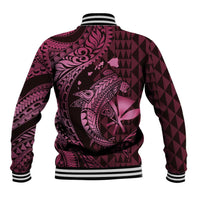 Aloha Hawaii Hammerhead Shark Baseball Jacket Pink Kakau and Polynesian Tattoo LT03 - Polynesian Pride