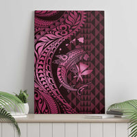 Aloha Hawaii Hammerhead Shark Canvas Wall Art Pink Kakau and Polynesian Tattoo LT03 - Polynesian Pride