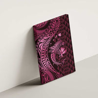 Aloha Hawaii Hammerhead Shark Canvas Wall Art Pink Kakau and Polynesian Tattoo LT03 - Polynesian Pride