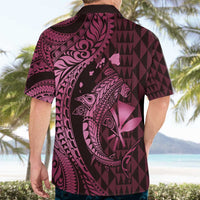 Aloha Hawaii Hammerhead Shark Hawaiian Shirt Pink Kakau and Polynesian Tattoo LT03 - Polynesian Pride