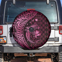 Aloha Hawaii Hammerhead Shark Spare Tire Cover Pink Kakau and Polynesian Tattoo LT03 Pink - Polynesian Pride