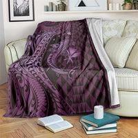 Aloha Hawaii Hammerhead Shark Blanket Purple Kakau and Polynesian Tattoo LT03 Purple - Polynesian Pride
