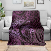 Aloha Hawaii Hammerhead Shark Blanket Purple Kakau and Polynesian Tattoo LT03 - Polynesian Pride