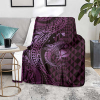 Aloha Hawaii Hammerhead Shark Blanket Purple Kakau and Polynesian Tattoo LT03 - Polynesian Pride