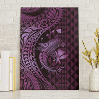 Aloha Hawaii Hammerhead Shark Canvas Wall Art Purple Kakau and Polynesian Tattoo LT03 Without Frame Purple - Polynesian Pride