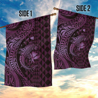 Aloha Hawaii Hammerhead Shark Garden Flag Purple Kakau and Polynesian Tattoo LT03 - Polynesian Pride