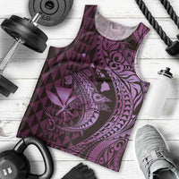 Aloha Hawaii Hammerhead Shark Men Tank Top Purple Kakau and Polynesian Tattoo LT03 - Polynesian Pride