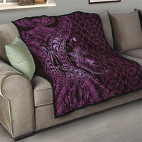 Aloha Hawaii Hammerhead Shark Quilt Purple Kakau and Polynesian Tattoo LT03