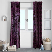 Aloha Hawaii Hammerhead Shark Window Curtain Purple Kakau and Polynesian Tattoo LT03 - Polynesian Pride