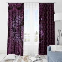 Aloha Hawaii Hammerhead Shark Window Curtain Purple Kakau and Polynesian Tattoo LT03 - Polynesian Pride