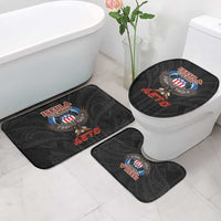 American Samoa Fautasi Bathroom Set Pago Pago Aeto and Iseula o le Moana of Fagatogo Black Color - Polynesian Pride