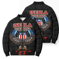 American Samoa Fautasi Bomber Puffer Jacket Pago Pago Aeto and Iseula o le Moana of Fagatogo Black Color - Polynesian Pride