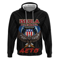 American Samoa Fautasi Hoodie Pago Pago Aeto and Iseula o le Moana of Fagatogo Black Color - Polynesian Pride