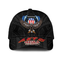 American Samoa Fautasi Mesh Trucker Cap Pago Pago Aeto and Iseula o le Moana of Fagatogo Black Color - Polynesian Pride