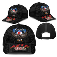 American Samoa Fautasi Mesh Trucker Cap Pago Pago Aeto and Iseula o le Moana of Fagatogo Black Color - Polynesian Pride
