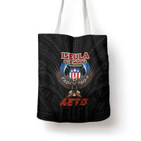 American Samoa Fautasi Tote Bag Pago Pago Aeto and Iseula o le Moana of Fagatogo Black Color - Polynesian Pride