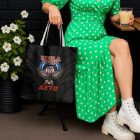 American Samoa Fautasi Tote Bag Pago Pago Aeto and Iseula o le Moana of Fagatogo Black Color - Polynesian Pride