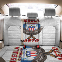 American Samoa Fautasi Back Car Seat Cover Pago Pago Aeto and Iseula o le Moana of Fagatogo White Color - Polynesian Pride