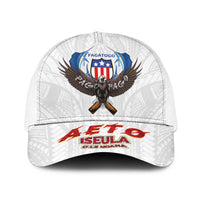 American Samoa Fautasi Baseball Net Cap Pago Pago Aeto and Iseula o le Moana of Fagatogo White Color - Polynesian Pride