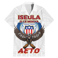 American Samoa Fautasi Family Matching Mermaid Dress and Hawaiian Shirt Pago Pago Aeto and Iseula o le Moana of Fagatogo White Color - Polynesian Pride