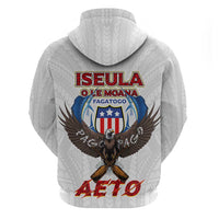 American Samoa Fautasi Hoodie Pago Pago Aeto and Iseula o le Moana of Fagatogo White Color - Polynesian Pride