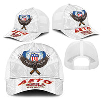 American Samoa Fautasi Mesh Trucker Cap Pago Pago Aeto and Iseula o le Moana of Fagatogo White Color - Polynesian Pride