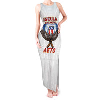 American Samoa Fautasi Tank Maxi Dress Pago Pago Aeto and Iseula o le Moana of Fagatogo White Color - Polynesian Pride