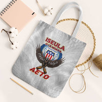 American Samoa Fautasi Tote Bag Pago Pago Aeto and Iseula o le Moana of Fagatogo White Color - Polynesian Pride