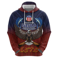 American Samoa Fautasi Hoodie Pago Pago Aeto and Iseula o le Moana of Fagatogo Red-Blue - Polynesian Pride