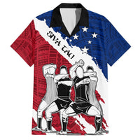 Samoa Rugby Hawaiian Shirt Siva Tau Dance Polynesian Tattoo Brush Style LT03 Red - Polynesian Pride