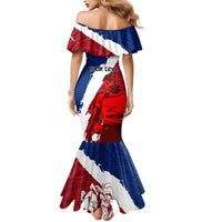 Custom Samoa Rugby Mermaid Dress Siva Tau Dance Polynesian Tattoo Brush Style LT03 - Polynesian Pride