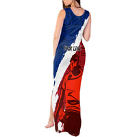 Custom Samoa Rugby Tank Maxi Dress Siva Tau Dance Polynesian Tattoo Brush Style LT03 - Polynesian Pride
