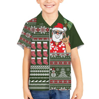 Hawaii Mele Kalikimaka Hawaiian Shirt Aloha and Christmas Elements Patchwork Green Style LT03 - Polynesian Pride