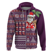 Hawaii Mele Kalikimaka Hoodie Aloha and Christmas Elements Patchwork Pink Style LT03 Pullover Hoodie Pink - Polynesian Pride