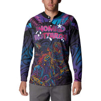 Aotearoa Arts Festival 2025 Button Sweatshirt Maori Performing Art and Music - Rhythmic Vibes LT03 - Polynesian Pride