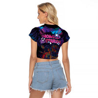 Aotearoa Arts Festival 2025 Raglan Cropped T Shirt Maori Performing Art and Music - Rhythmic Vibes