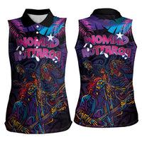 Aotearoa Arts Festival 2025 Women Sleeveless Polo Shirt Maori Performing Art and Music - Rhythmic Vibes