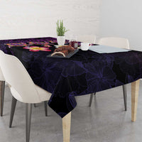 Hawaiian Turtles and Plumeria Tablecloth Polynesian Art Tribal Tattoo Deep Violet Color LT03 - Polynesian Pride