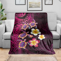 Hawaiian Turtles and Plumeria Blanket Polynesian Art Tribal Tattoo Cerise LT03 - Polynesian Pride